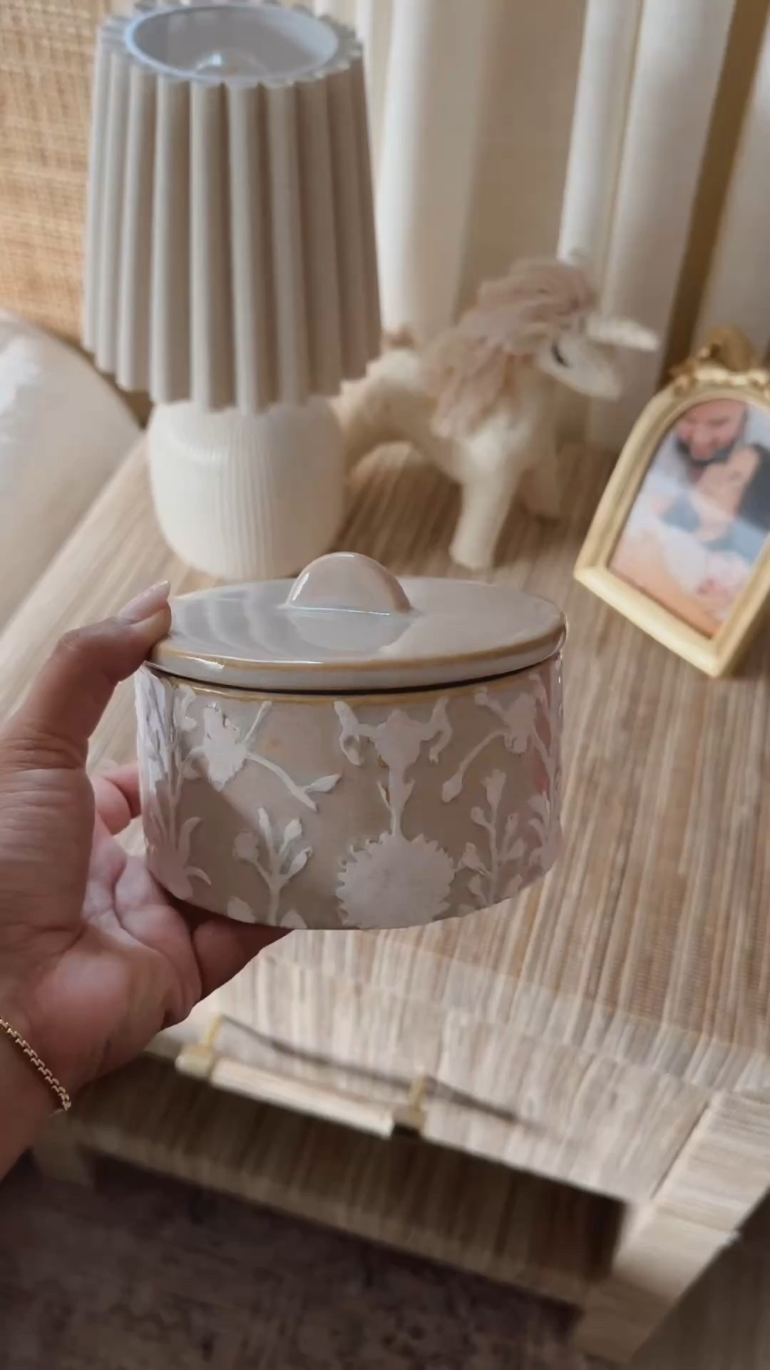 The most precious little keepsake canister from Target 🥹 as soon as I saw this I loved it for my daughters room so she could put her jewelry at night 🥰

#target #targethome #studiomcgee #home #homedecor #keepsake #jewelrybox #girlsroom  

#LTKSeasonal #LTKHome #LTKFindsUnder50