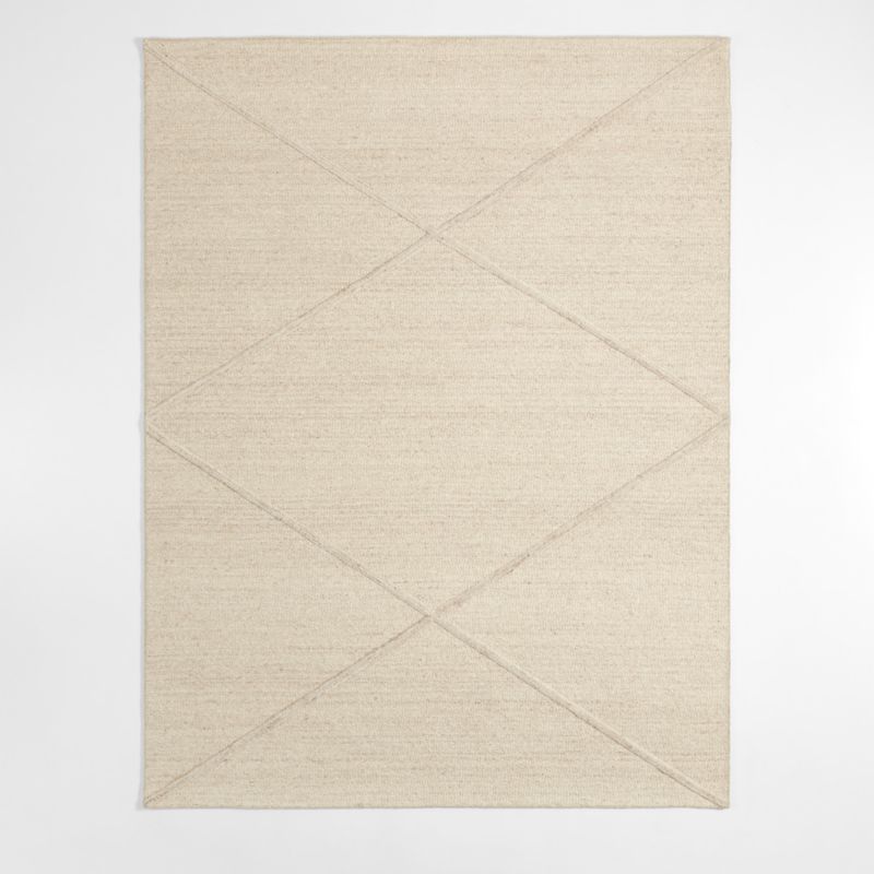 Balmoral Wool Hand-Tufted Beige Area Rug 6'x9' + Reviews | Crate & Barrel | Crate & Barrel