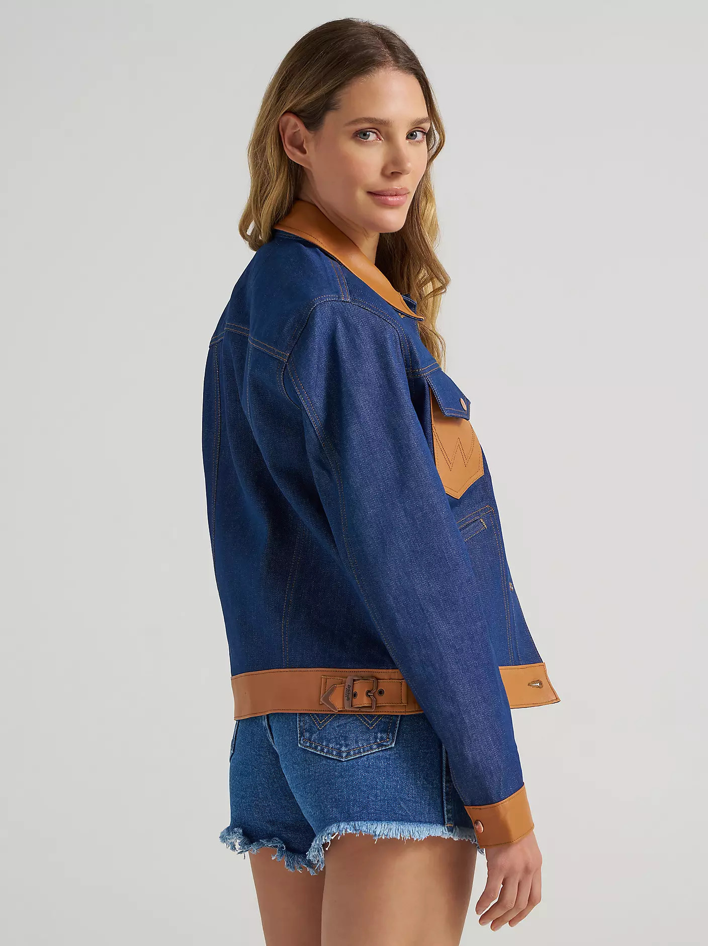 Dr. Scholl's x Wrangler Denim Leather Trim Jacket | Wrangler