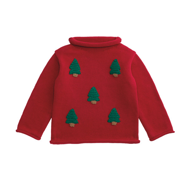 Christmas Tree Rollneck Toddler Sweater | Mud Pie