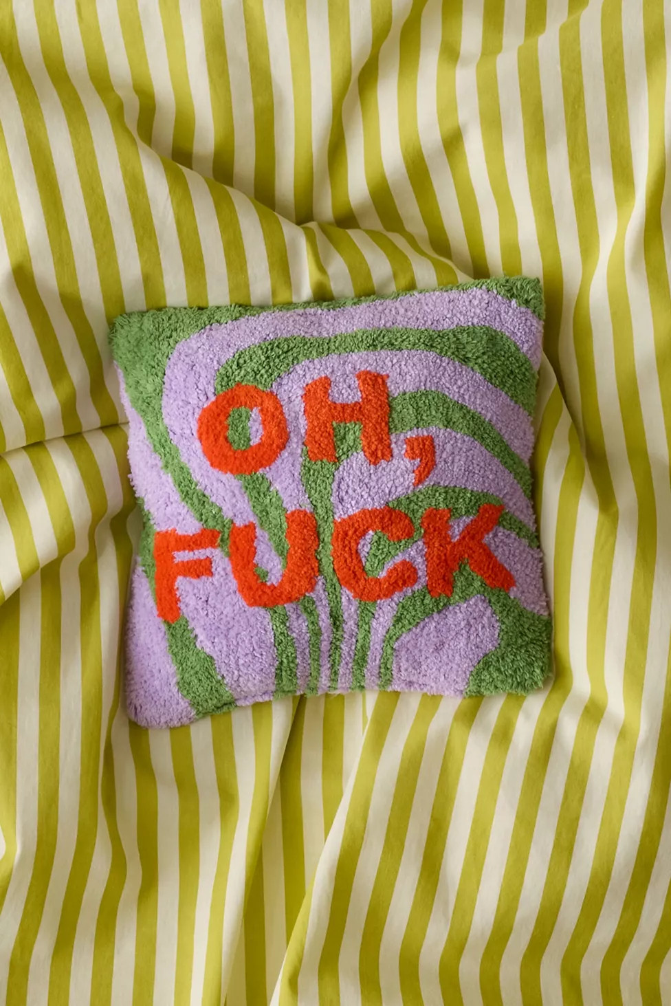 Oh, F*** Text Mini Tufted Throw Pillow | Urban Outfitters (US and RoW)