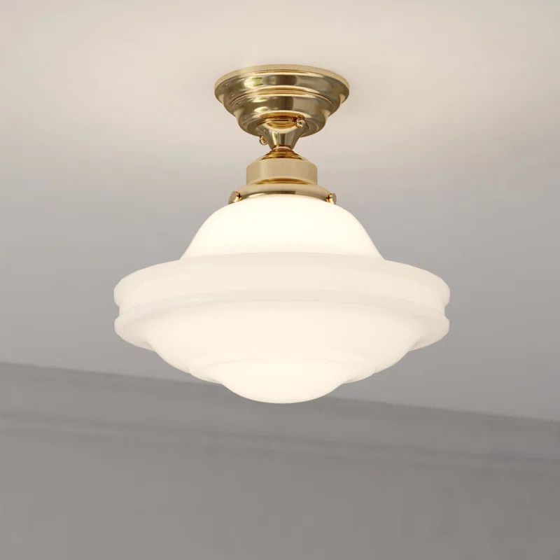 Mandy Glass Semi Flush Mount | Wayfair North America