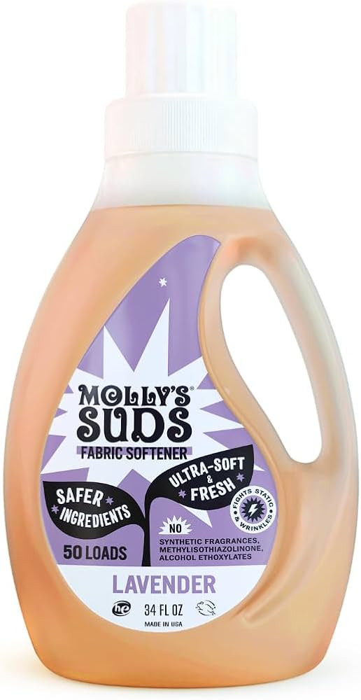 Molly’s Suds Natural Fabric Softener Liquid for Sensitive Skin | Plant-Based, Infused with Esse... | Amazon (US)