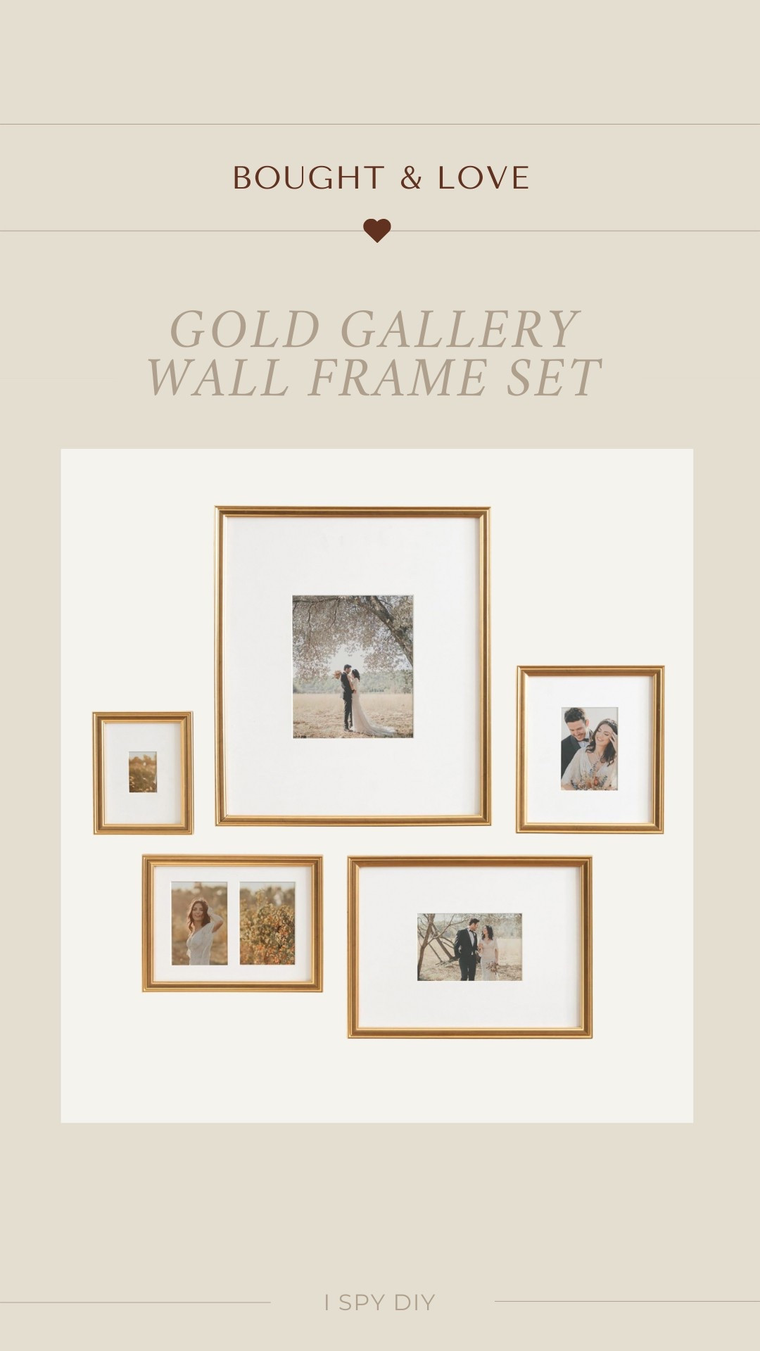 Go to brass gallery wall frame for under $80! 

#LTKFindsUnder100 #LTKHome