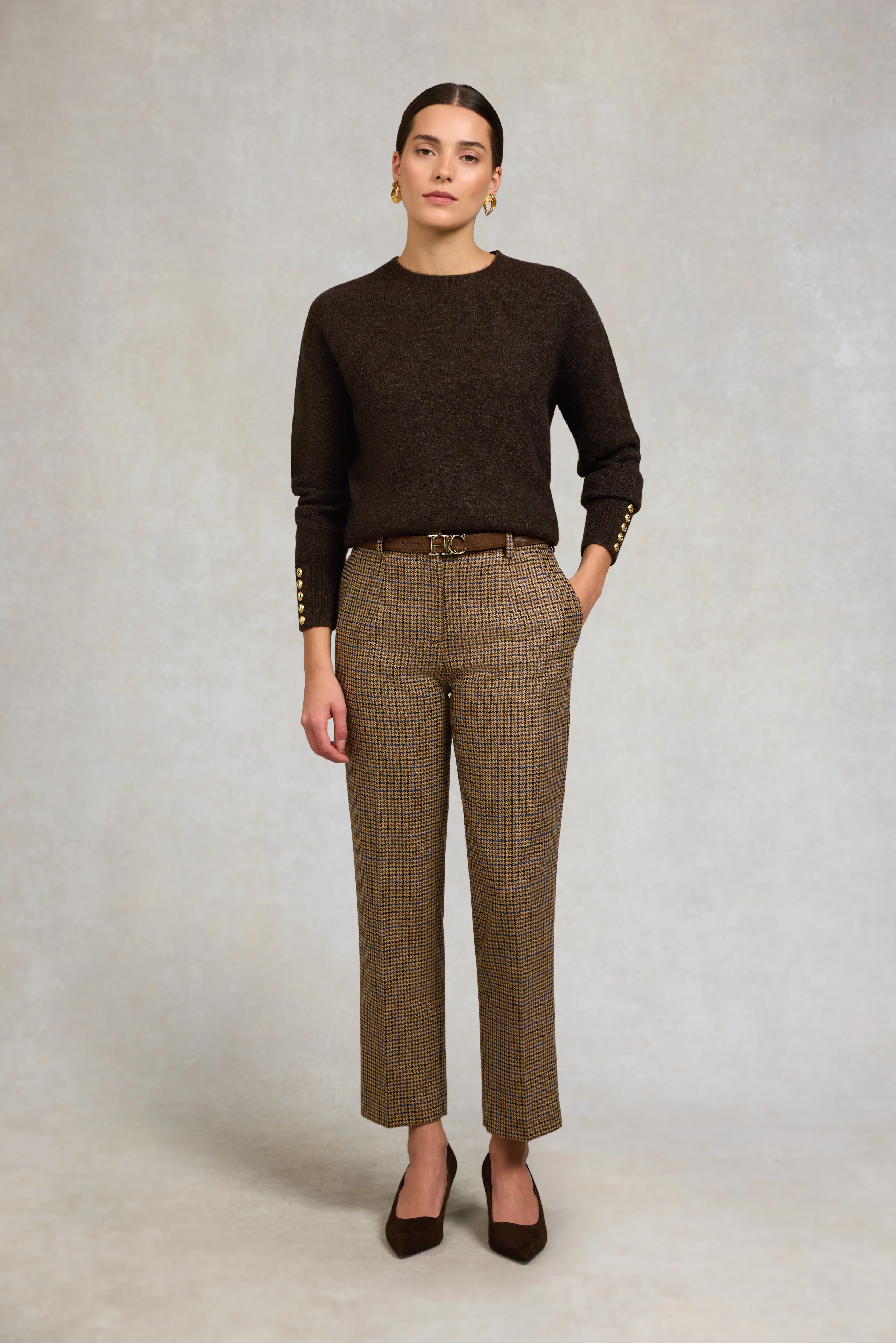 Belgravia Slim Trouser (Abbot Check Tweed) | Holland Cooper