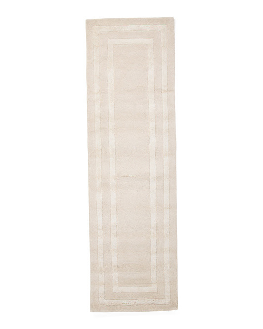 2x8 Wool Blend Borders Hand Tufted Runner | TJ Maxx