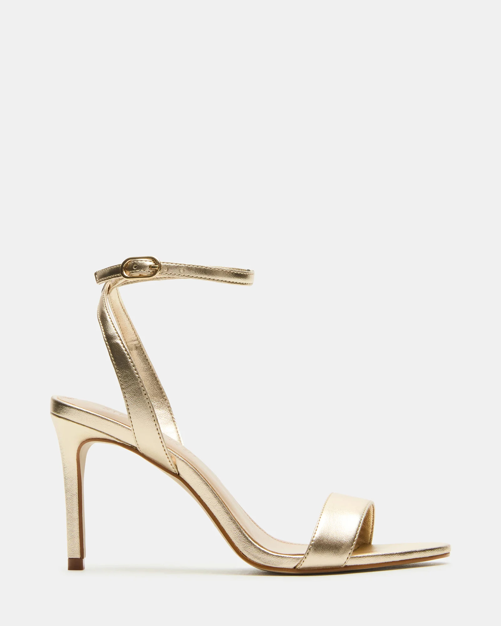 SUZIE Champagne Stiletto Open Toe Strappy Heel | Women's Heels | Steve Madden (US)