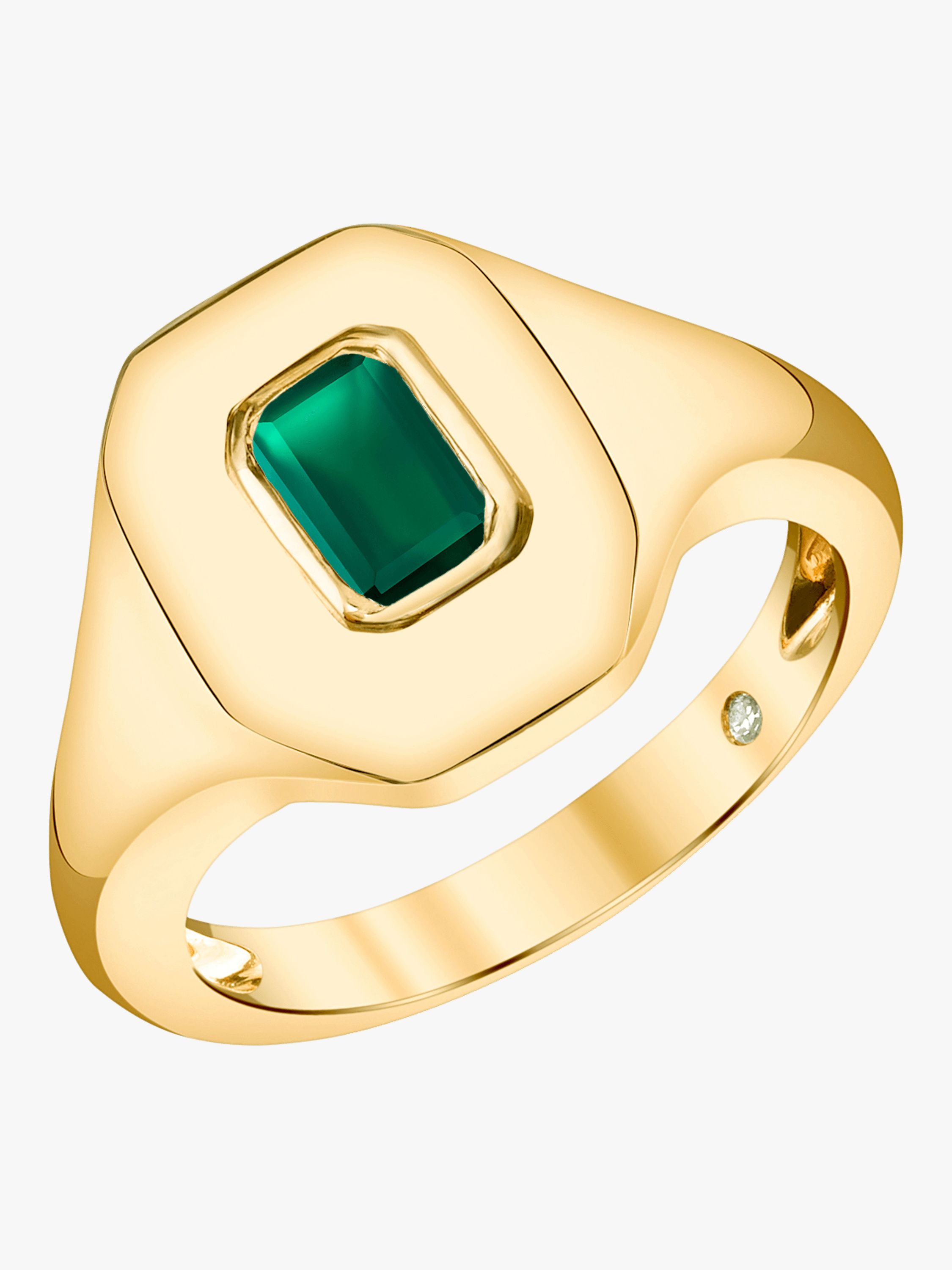 Emerald Baguette Essential Pinky Ring | Olivela