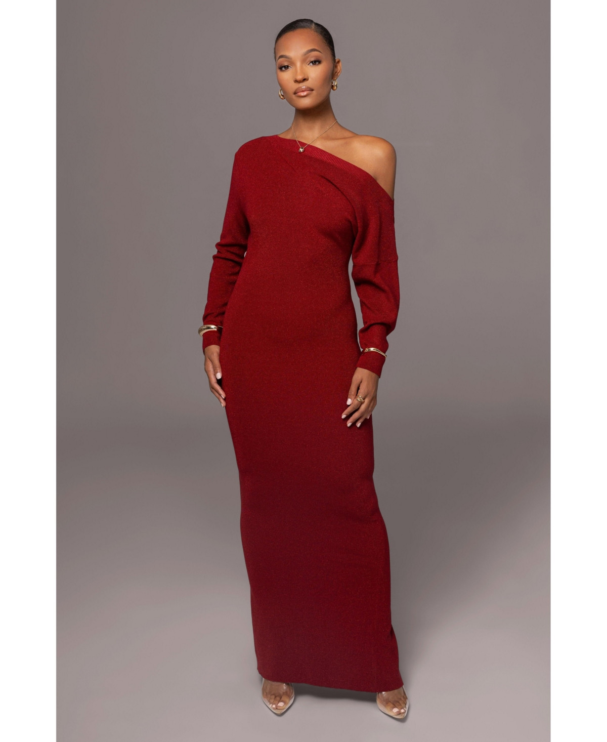 Jluxlabel Women's Night Shimmers Asymmetrical Maxi Dress - Red | Macy's