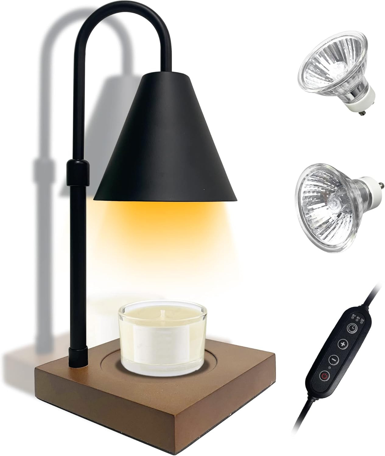 Candle Warmer Lamp, Dimmable Candle Warmer Lamp with Timer, Height Adjustable Candle Warmer Light... | Amazon (US)