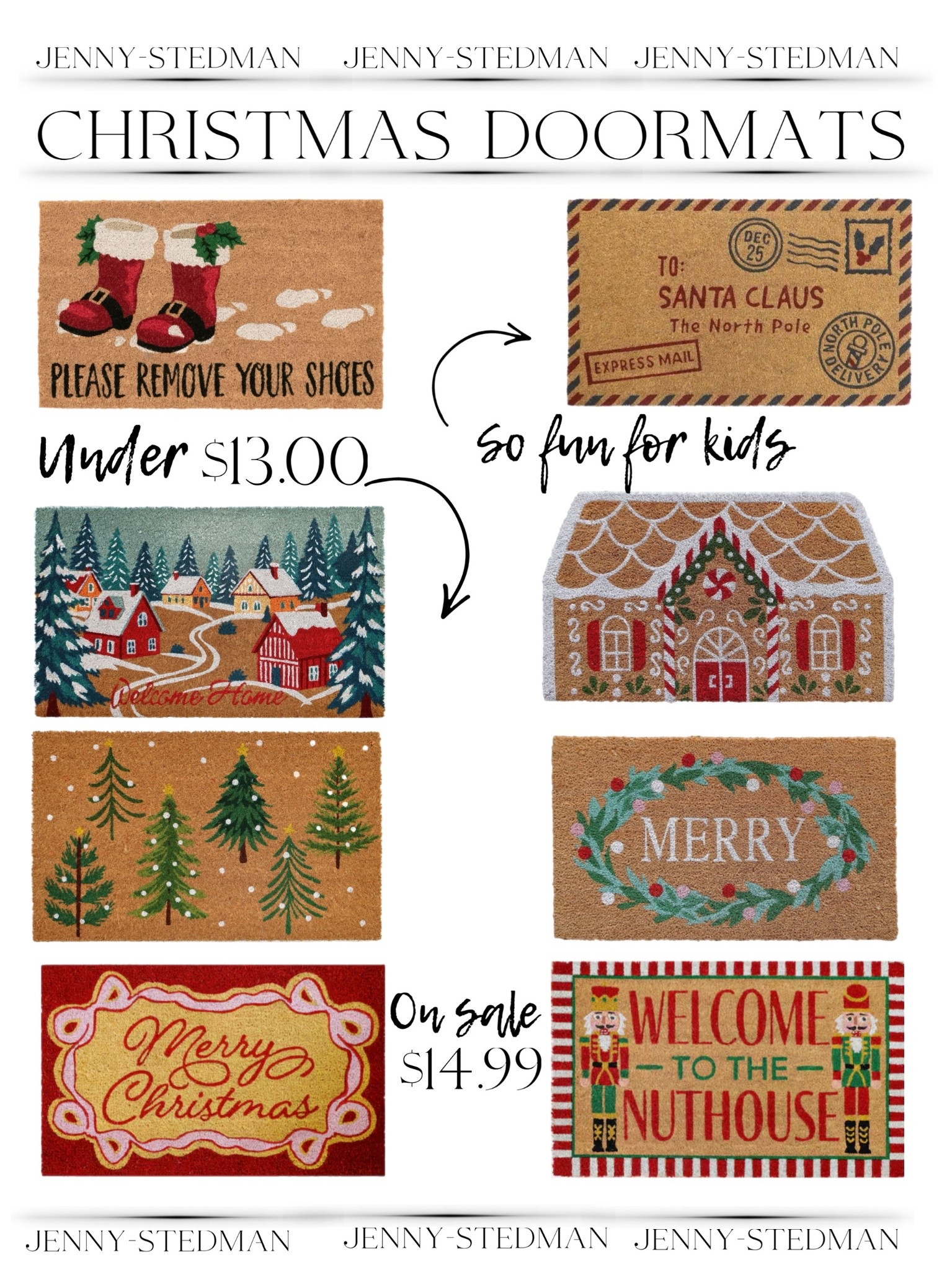 On sale Christmas doormats, almost all on sale for less than $20! 

#LTKHoliday #LTKFindsUnder50 #LTKSeasonal