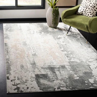 SAFAVIEH Vogue Radia Modern Abstract Rug - 9' x 12' - Beige/Charcoal | Bed Bath & Beyond