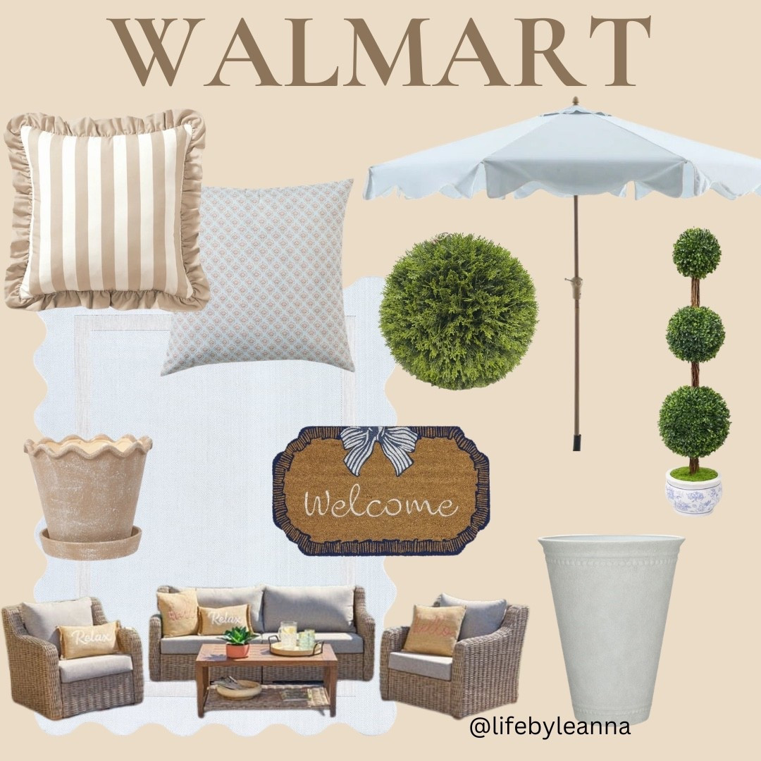 Walmart patio new arrivals! We are loving the coast vibe! 

#LTKHome #LTKSeasonal