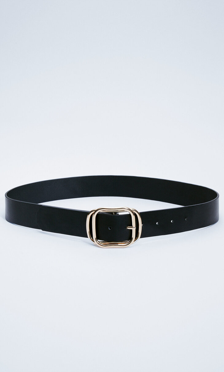 Belt with superimposed buckle - Women's fashion | Stradivarius United Kingdom | Stradivarius (UK)