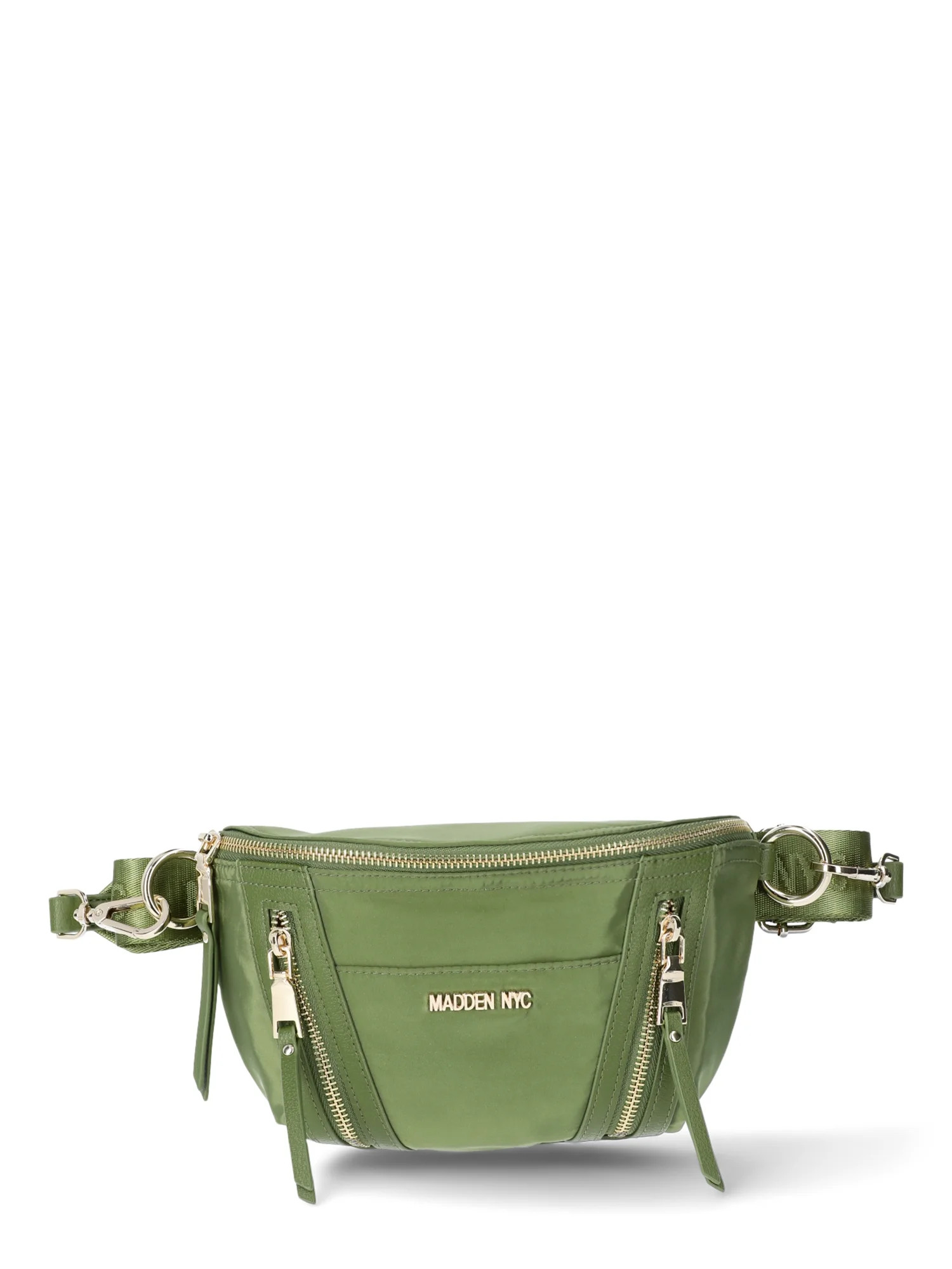 Madden NYC Women's Multi Zipper Fanny Pack with Pouch, Olive Green - Walmart.com | Walmart (US)
