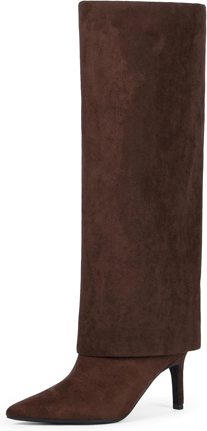 Fold Over Boots for Women Fall Tall Knee High Boots | Amazon (US)