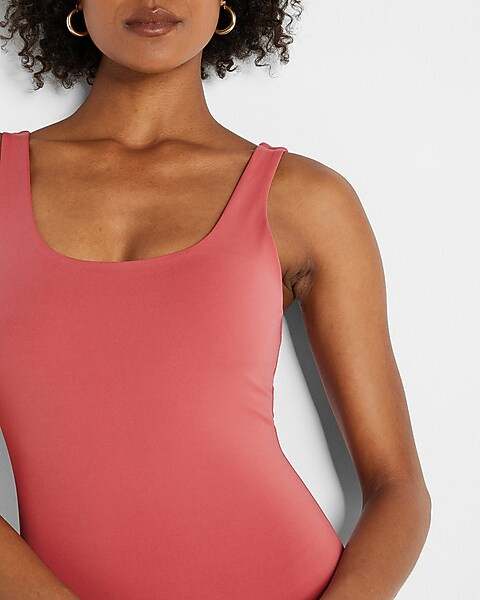 Body Contour Scoop Neck Mini Dress With Built-In Shapewear | Express