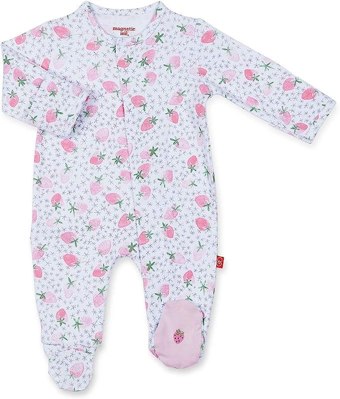 Magnetic Me Footie Pajamas 100% Organic Cotton Baby Sleepwear Quick Magnetic Fastener Sleeper | Amazon (US)