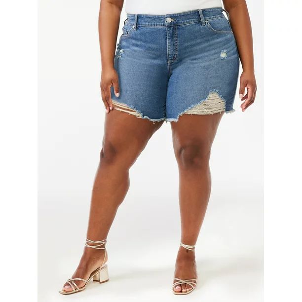 Sofia Jeans by Sofia Vergara Women's Plus Size Lila Shorts - Walmart.com | Walmart (US)