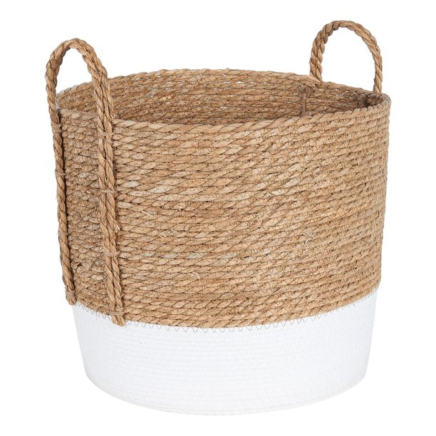 Mainstays Seagrass & Paper Rope Baskets, Set of 2, 16" and 14", Storage | Walmart (US)
