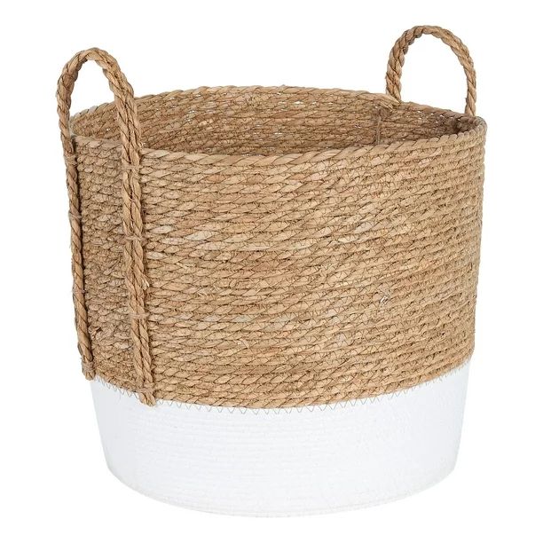 Mainstays Seagrass & Paper Rope Baskets, Set of 2, 16" and 14", Storage | Walmart (US)