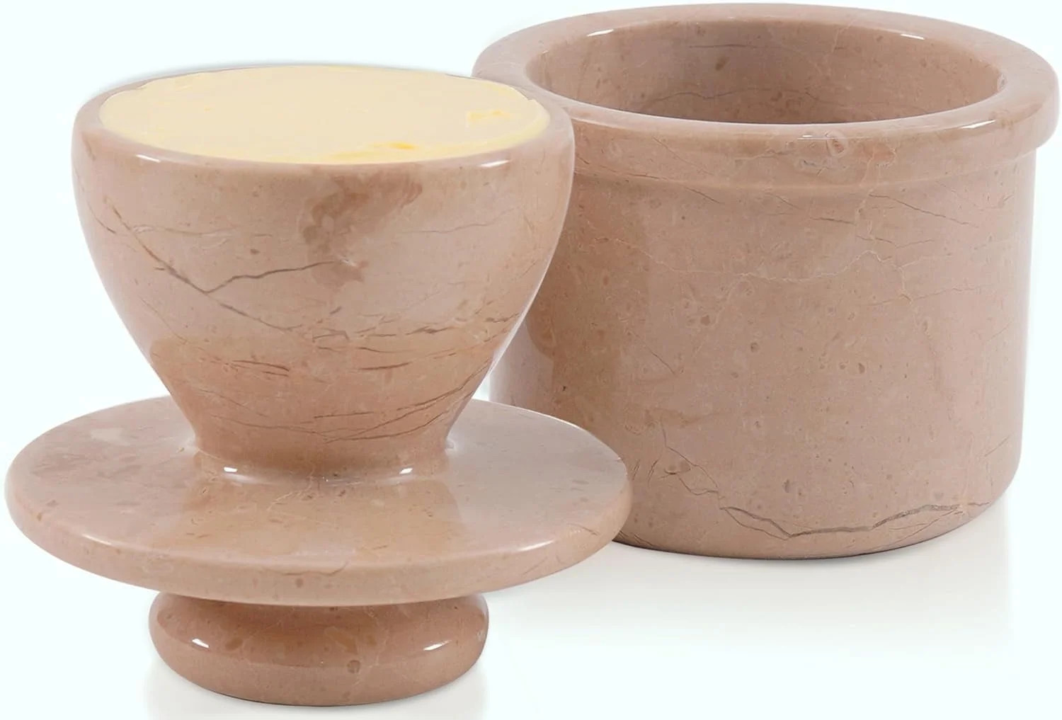 Radicaln Verona Marble Butter Keeper with Lid 4.25" – Handmade French Butter Crock for Countert... | Walmart (US)