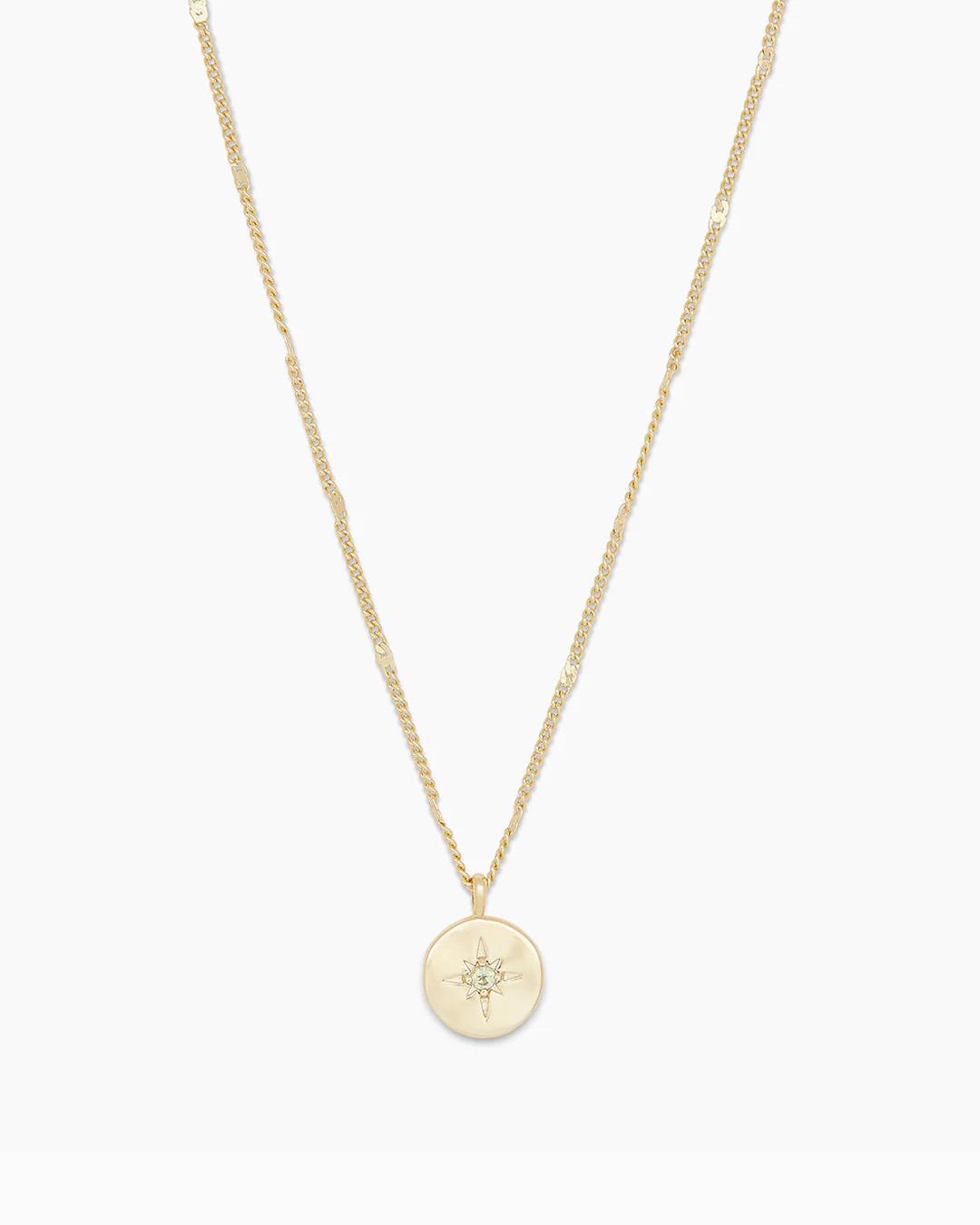 Power Birthstone Coin Necklace (August) | Gorjana