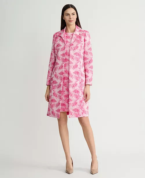 Women's Printed Open-Front Longline Jacket, Regular & Petite | Macy's