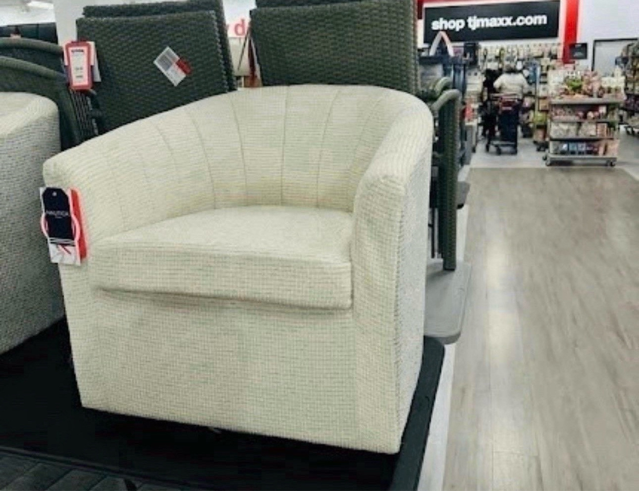 Found the perfect reading nook chair! This Nautica Home barrel chair has the most beautiful cream texture and a sleek, curved silhouette. It feels sturdy, luxe, and honestly looks way more expensive than the price tag. Pair it with a gold side table and you’re set for Sunday morning coffee.

#LTKHome

