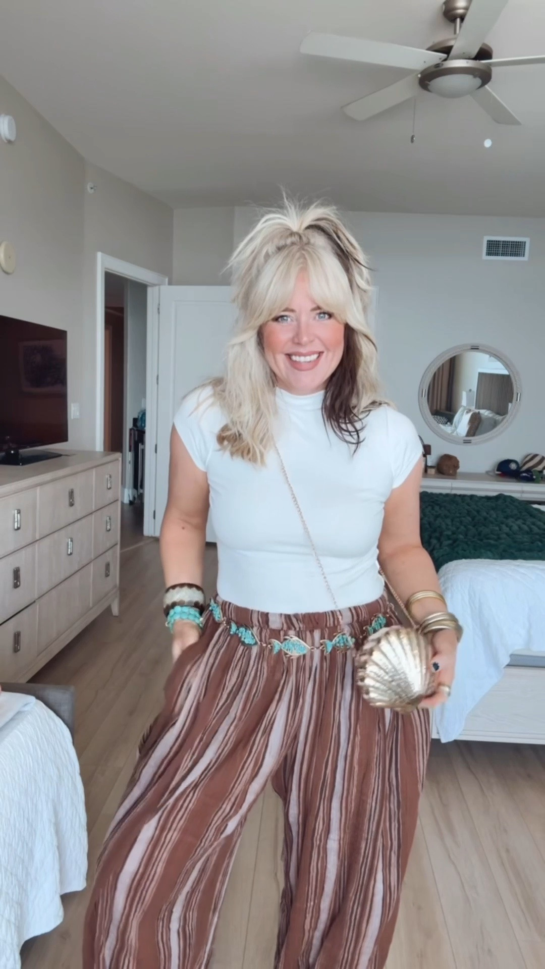 This fit was so cute and was my outfit for our beach pictures. 
Pants size M
Top size M 
Sandals true to size 
Some of my jewelry and belt are @Three Bird Nest save with code MANDIE20MAULDIN if not on sale already! 
#summeroutfit #freepeople

#LTKOver40 #LTKootd #LTKgrwm