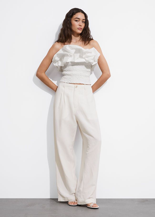 High-Waist Trousers - White - Trousers - & Other Stories US | & Other Stories US