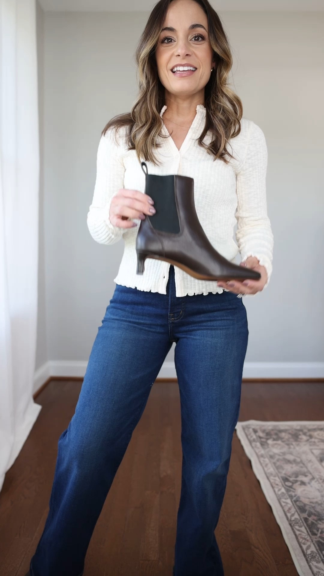 My picks from the @madewell insiders sale! 

Take 30% purchase off sitewide for Insiders (some exclusions apply). If you’re an insider just log into your account to get the discount and if you’re new, just sign up on the Madewell site! 

Dimes Boots - tts in turkish coffee
Suede Shopper Tote in Dark Carob 
Lettuce Hem Cardigan: XXS
Perfect Vintage Wide Leg Jeans in Pipestone Wash: Petite 24 | tts | stretch denim | 10.5” rise | 28” inseam 

Greta Ballet Flats - tts in dried acorn
Suede Studded Tote in dried acorn
Balloon Jeans in Rinse Wash: Petite 24 | tts | 27” inseam | exaggerated barrel leg

#madewell #madewellpartner #ad 

#LTKSeasonal #LTKPetite