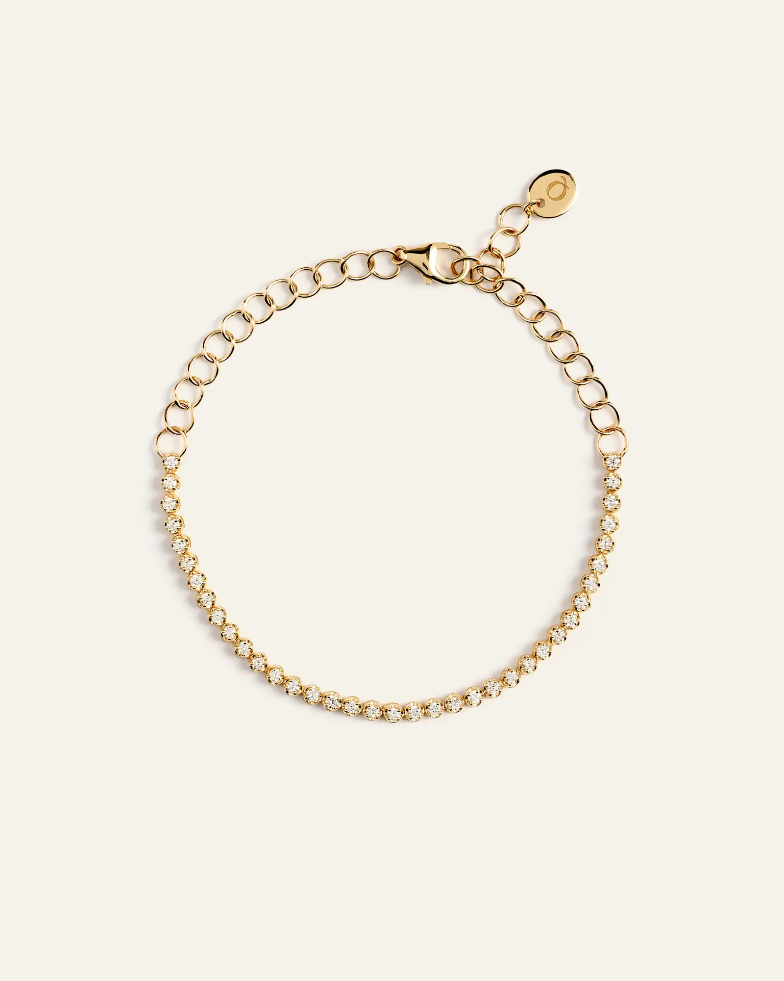 14k Gold Diamond Half Tennis Bracelet in Yellow Gold | Quince