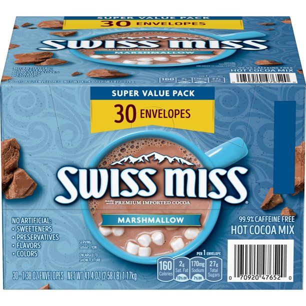 Swiss Miss Classics Hot Chocolate Mix with Marshmallows, 30 Packets | Walmart (US)