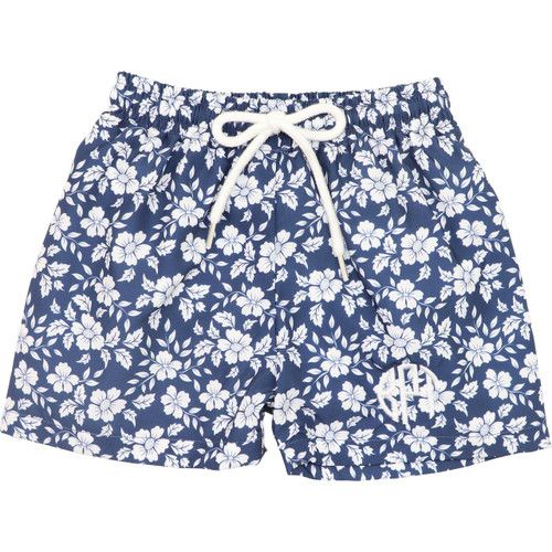 Navy Floral Swim Trunks | Cecil and Lou