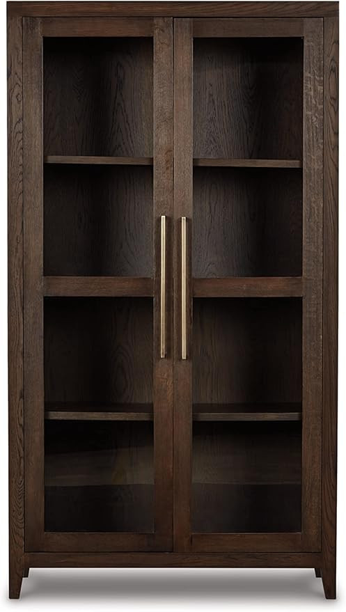 Signature Design by Ashley Balintmore Modern Tall Accent Cabinet, Dark Brown | Amazon (US)