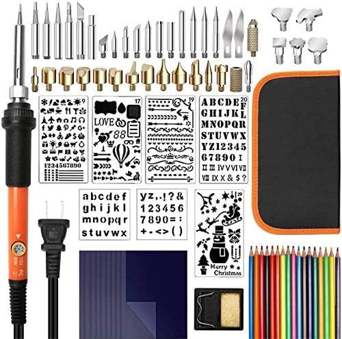 Wood Burning Kit, 79pcs Pyrography Pen Set with Adjustable Temperature 200~450 ℃ Switch, Wood Burnin | Amazon (US)