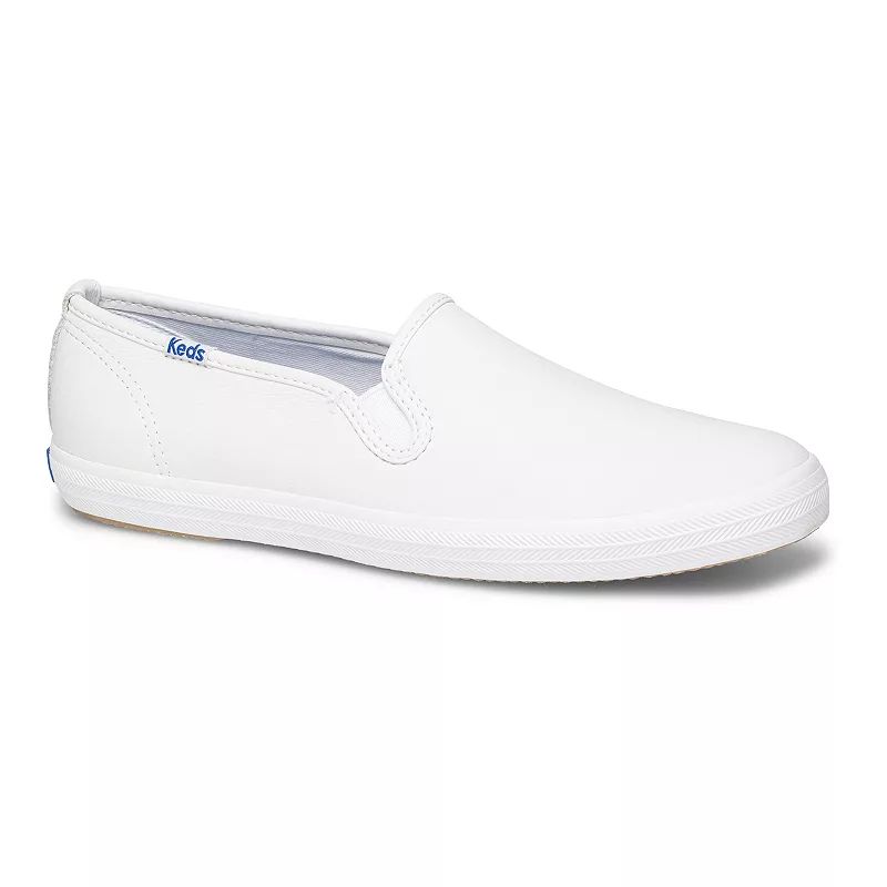 Keds Champion Women's Slip-On Leather Shoes, Size: 6.5 Wide, White | Kohl's