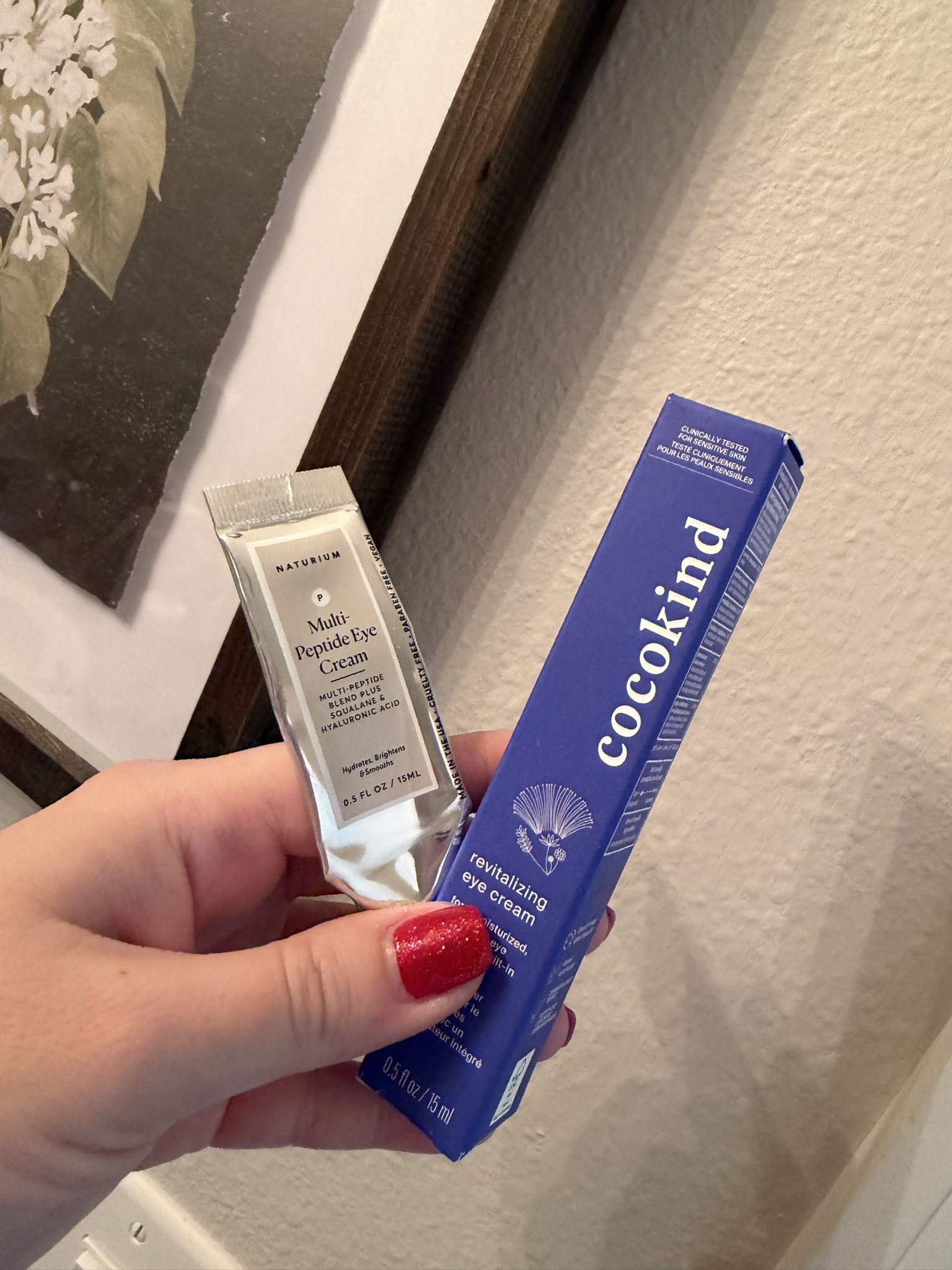 Beauty care restock day! 

I finally ran out of my Naturium Multi-Peptide Eye Cream and restocked with another favorite in my skincare rotation—the Cocokind Revitalizing Eye Cream. 

I love rotating my skincare products to keep my routine effective and my under-eyes looking refreshed and hydrated - a must as a mom on the go who is ALWAYS tired, thank you Thyroid problems - LOL!

The Cocokind Revitalizing Eye Cream has one of my favorite features: the cooling metal applicator, which feels amazing for depuffing tired under-eyes and helps the product apply smoothly. 

This would be the perfect eye cream for a beauty mini fridge, especially if you love a chilled application for morning or nighttime skincare routines. I really need to get a beauty fridge speaking about that!

If you’re searching for best eye cream, eye cream for dark circles, eye cream for puffiness, clean beauty skincare, or skincare restock essentials, this one is a staple for me.

Skin care | Self care | Skin care in your 30s | Women’s Skin Care | Self Love | Beauty Products that Work | Beauty Products I Swear By




#LTKselfcare #LTKstorytime #LTKBeauty