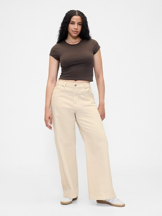 High Rise Stride Wide-Leg Jeans | Gap (US)