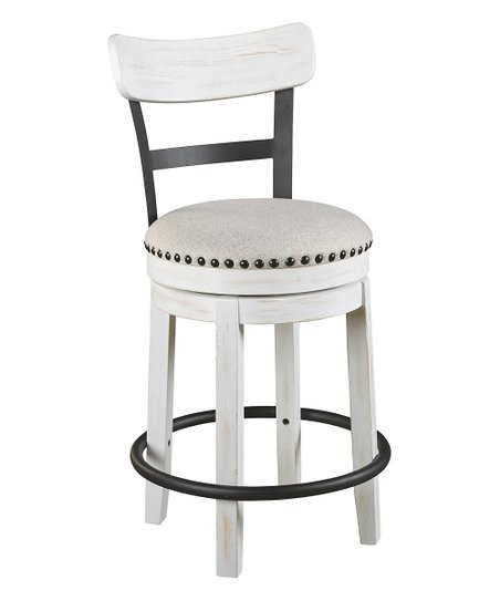 White Valebeck Swivel Counter Stool | Zulily