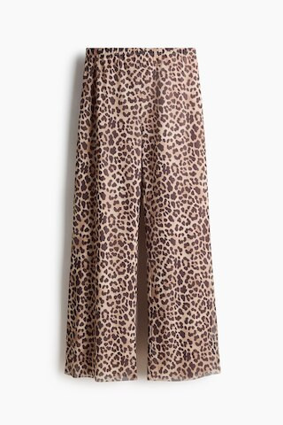 H & M - Mesh Pull-On Pants - Light Beige/Leopard Print | H&M (US + CA)