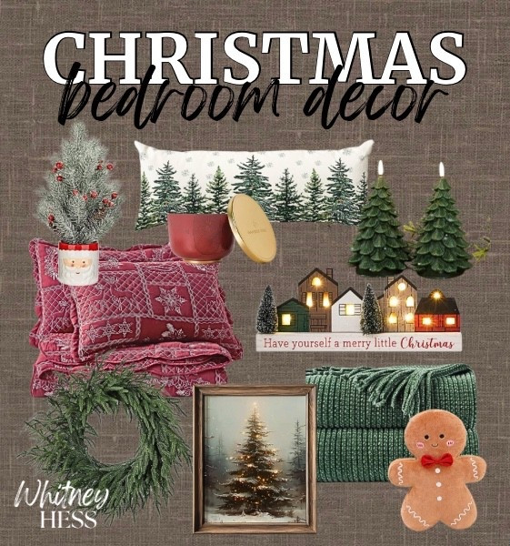 Christmas decor for your bedroom!
I think the quilt is beautiful and cozy and nostalgic. Can’t go wrong with a cozy throw for the end of the bed. And cute pillows! 

#LTKGiftGuide #LTKHoliday #LTKHome