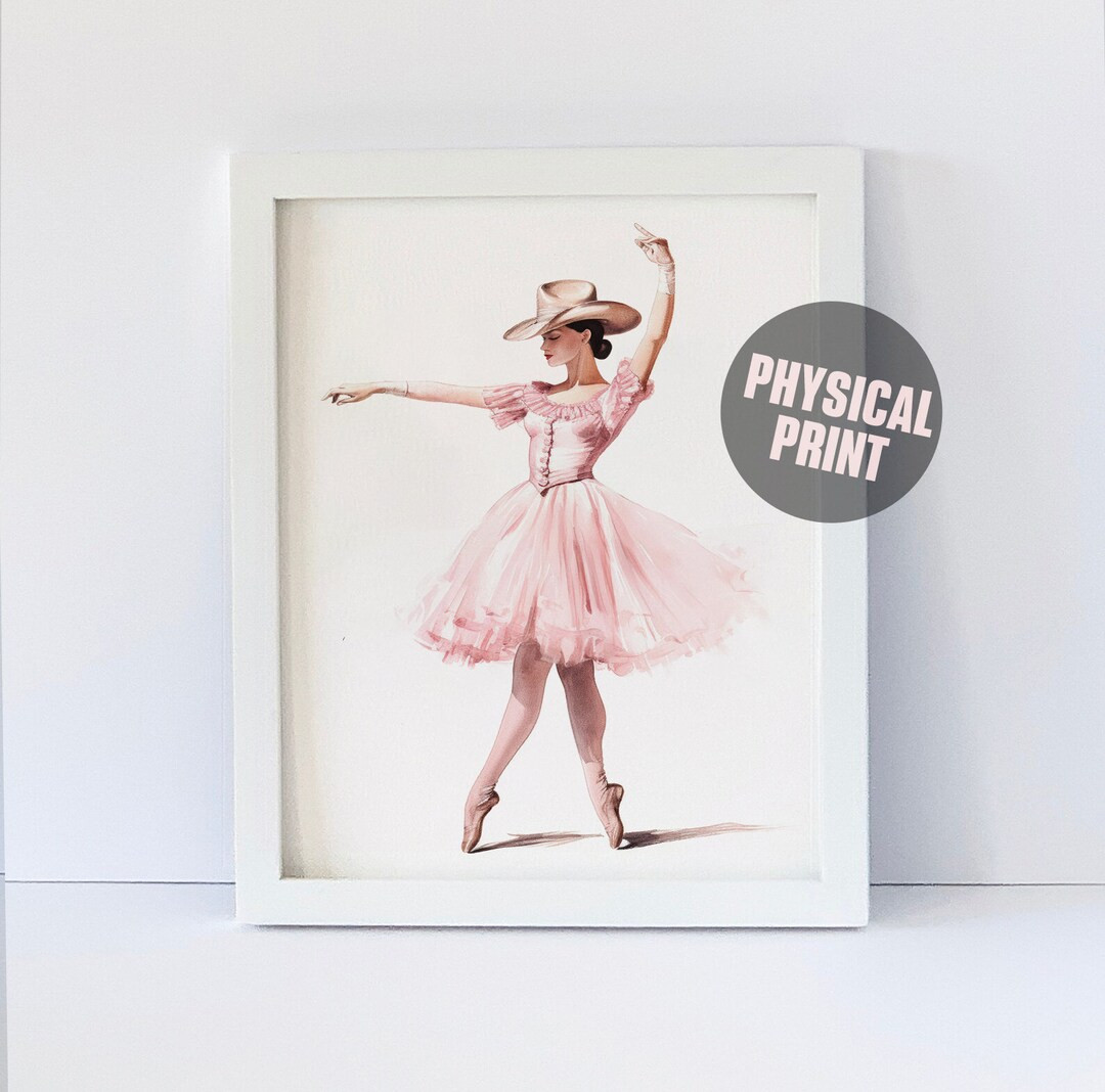Ballerina Cowgirl Fine Art Print, Giclee Prints, Western Room Decor, Vintage Pink Prints, Pretty ... | Etsy (US)