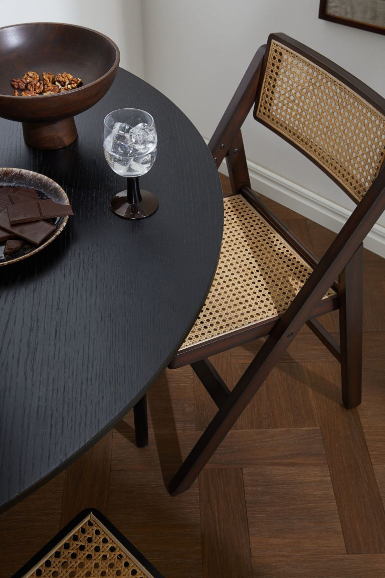 Wooden Folding Chair - Brown/rattan - Home All | H&M US | H&M (US + CA)