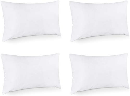 Utopia Bedding Throw Pillows Insert (Pack of 4, White) - 12 x 20 Inches Bed and Couch Pillows - I... | Amazon (US)