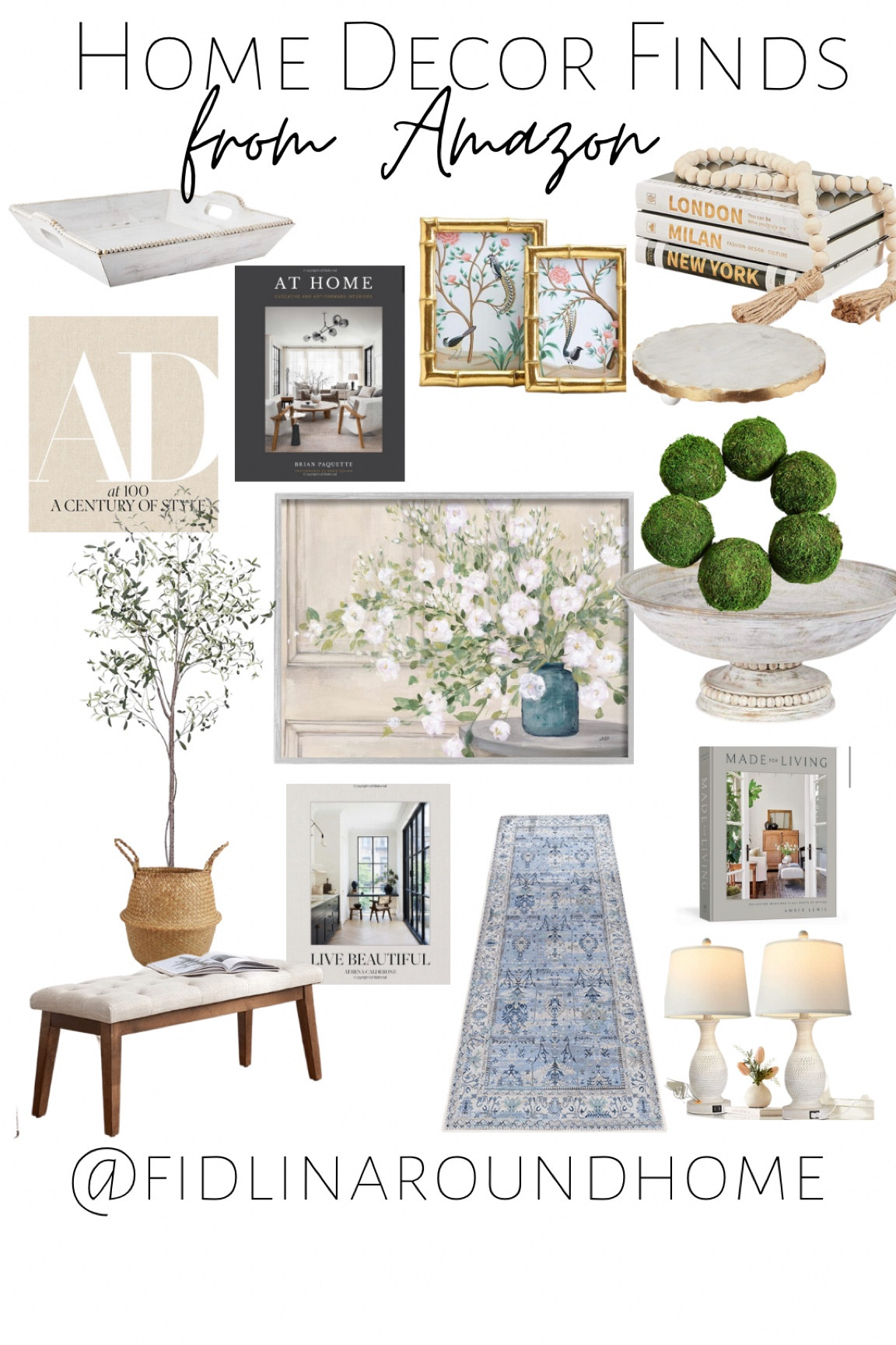 Home Decor from Amazon! Most on Sale! Rugs olive tree planters bench lamps moss balls trays picture frames bamboo gold coffee table books etc 

#LTKhome #LTKFind