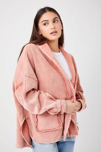 French Terry Reverse High-Low Jacket | Forever 21 (US)