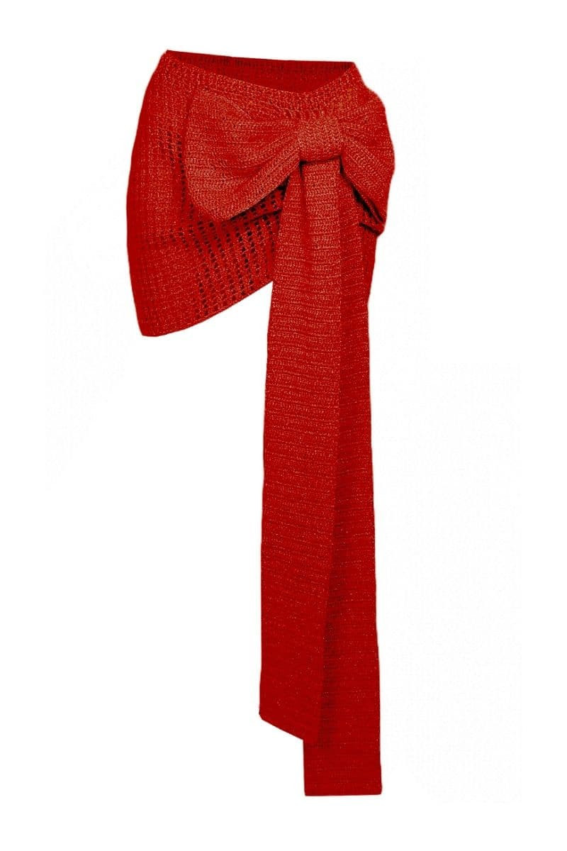 RED CROCHET BOW SKIRT | Compte Spain | CULT MIA | CULT MIA UK LTD