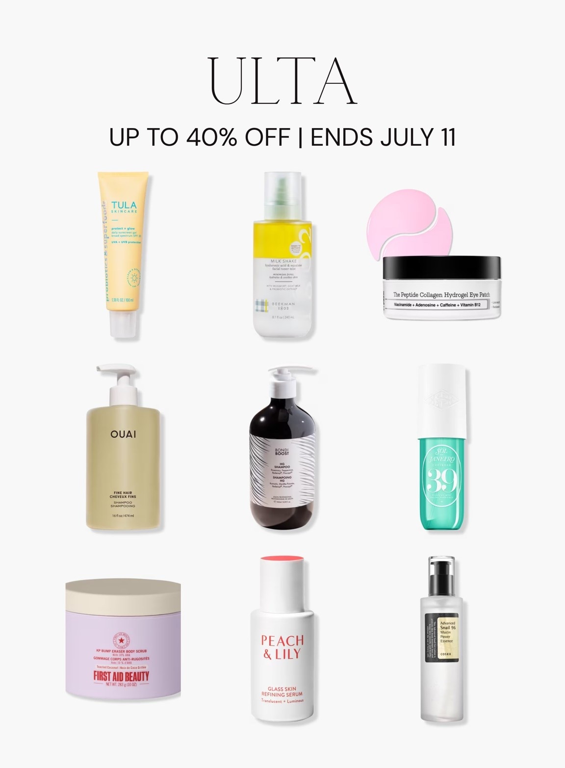 [7/6/26] @ulta summer sale | 40% off select products, ends 7/11! Linking favorite brands on sale

#LTKSaleAlert #LTKBeauty #LTKselfcare